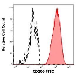 Anti-Mannose Receptor antibody [15-2] (FITC) used in Flow cytometry (FCM). GTX00491-06