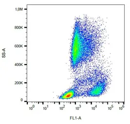 Anti-CD62P antibody [AK4] (FITC) used in Flow cytometry (FCM). GTX00561-06