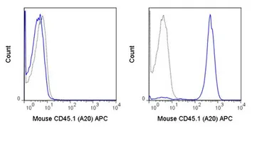 Anti-CD45.1 antibody [A20] (APC) used in Flow cytometry (FCM). GTX01463-07