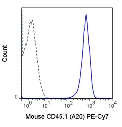 Anti-CD45.1 antibody [A20] (PE-Cy7) used in Flow cytometry (FCM). GTX01463-10