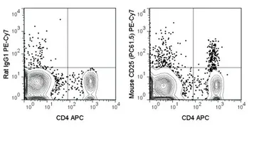 Anti-IL2 Receptor alpha antibody [PC61.5] (PE-Cy7) used in Flow cytometry (FCM). GTX01472-10