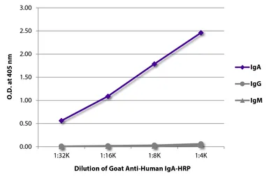 Goat Anti-Human IgA (Heavy chain) antibody, pre-adsorbed (HRP). GTX04126-01