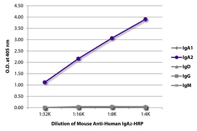 Mouse Anti-Human IgA2 (Fc) antibody [A9604D2] (HRP). GTX04183-01