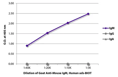Goat Anti-Mouse IgM (Mu chain) antibody, pre-adsorbed (Biotin). GTX04192-02