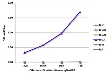 Goat Anti-Mouse IgG3 (Heavy chain) antibody, pre-adsorbed (HRP). GTX04219-01