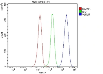 Anti-VLDL Receptor antibody used in Flow cytometry (FCM). GTX05004