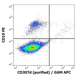 Anti-IRTA1 antibody [A1] used in Flow cytometry (FCM). GTX05016