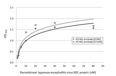 Japanese encephalitis virus NS1 protein, His tag. GTX138915-pro