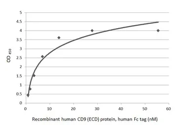 Human CD9 (ECD) protein, human Fc tag. GTX144108-pro
