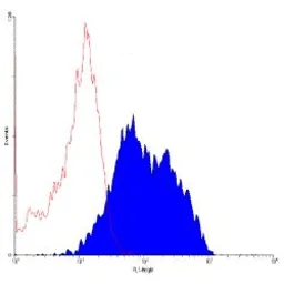 Anti-CD71 antibody [DF1513] (FITC) used in Flow cytometry (FCM). GTX43512