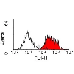 Anti-CD163 antibody [ED2] (FITC) used in Flow cytometry (FCM). GTX43731