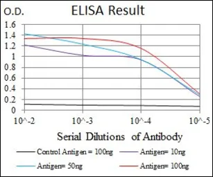 Anti-YAP1 antibody [1A12] used in ELISA (ELISA). GTX60554