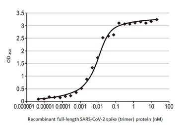 Anti-SARS-CoV-2 (COVID-19) Spike RBD antibody [HL1003] used in ELISA (ELISA). GTX635792