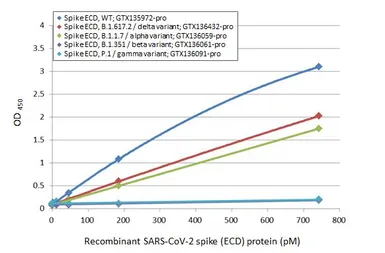 Anti-SARS-CoV-2 (COVID-19) Spike RBD antibody [HL1003] used in ELISA (ELISA). GTX635792