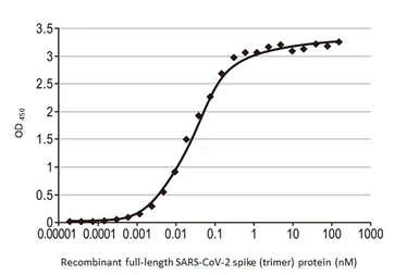 Anti-SARS-CoV-2 (COVID-19) Spike RBD antibody [HL1004] used in ELISA (ELISA). GTX635793