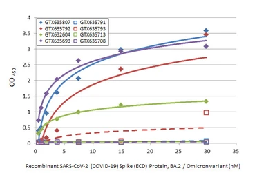Anti-SARS-CoV-2 (COVID-19) Spike RBD antibody [HL1004] used in ELISA (ELISA). GTX635793