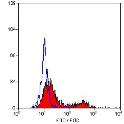 Anti-CD134 antibody [OX-40] (FITC) used in Flow cytometry (FCM). GTX76450