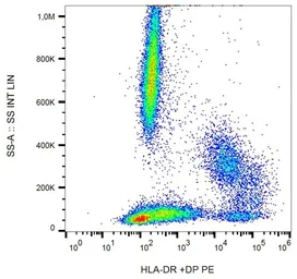 Anti-HLA-DR + HLA-DP antibody [HL-38] (PE) used in Flow cytometry (FCM). GTX80099