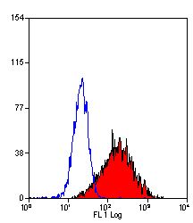 FACS analysis of human DC-SIGN transfected K562 cells using GTX42260 DC-SIGN antibody [MR-1].