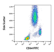 Anti-CD64 antibody [10.1] (FITC) used in Flow cytometry (FACS). GTX00467-06