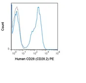 Anti-CD28 antibody [CD28.2] (PE) used in Flow cytometry (FACS). GTX00602-08