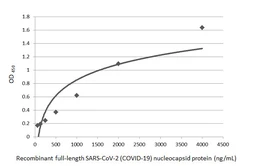 Anti-SARS-CoV-2 (COVID-19) Nucleocapsid antibody used in ELISA (ELISA). GTX135357