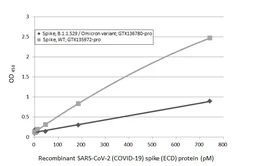SARS-CoV-2 (COVID-19) Spike (ECD) Protein, Omicron / BA.1 variant, His tag. GTX136780-pro