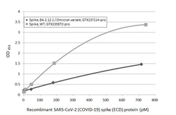 Anti-SARS-CoV-2 (COVID-19) Spike RBD antibody [HL1003] (HRP) used in ELISA (ELISA). GTX635792-01