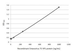 Anti-Enterovirus 71 VP1 antibody [HL1928] used in ELISA (ELISA). GTX637687