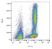 Anti-CD46 antibody [MEM-258] (FITC) used in Flow cytometry (FACS). GTX75834