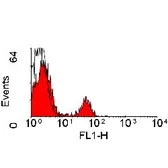 Anti-RP105 antibody [MHR73] (FITC) used in Flow cytometry (FACS). GTX75888