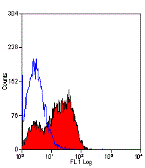 Anti-CD45RA antibody [OX-33] (PE) used in Flow cytometry (FCM). GTX76087