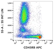 Anti-CD45RB antibody [MEM-55] (APC) used in Flow cytometry (FCM). GTX78298