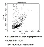 Anti-TCR V beta 3.1 antibody [8F10] (FITC) used in Flow cytometry (FCM). GTX79221
