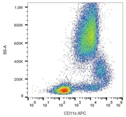 Anti-CD11c antibody [BU15] (APC) used in Flow cytometry (FCM). GTX80214